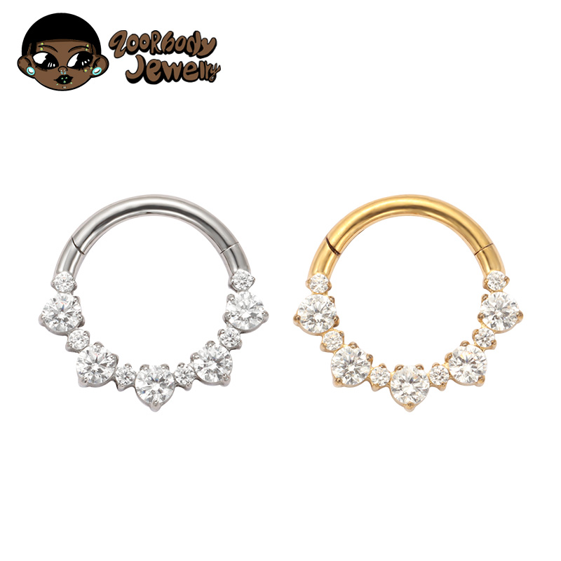 Septum Clicker Ring - ASTM F136 TItanium Daith Clicker Nose