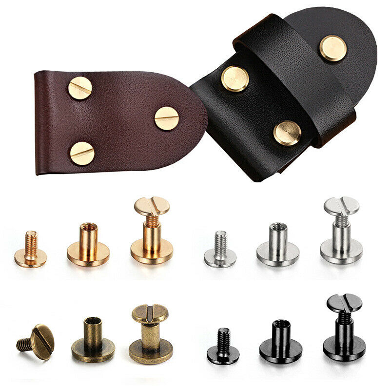 Body Jewelry Chicago - 10Sets/20Pcs Flat Belt Screws Nail Rivets