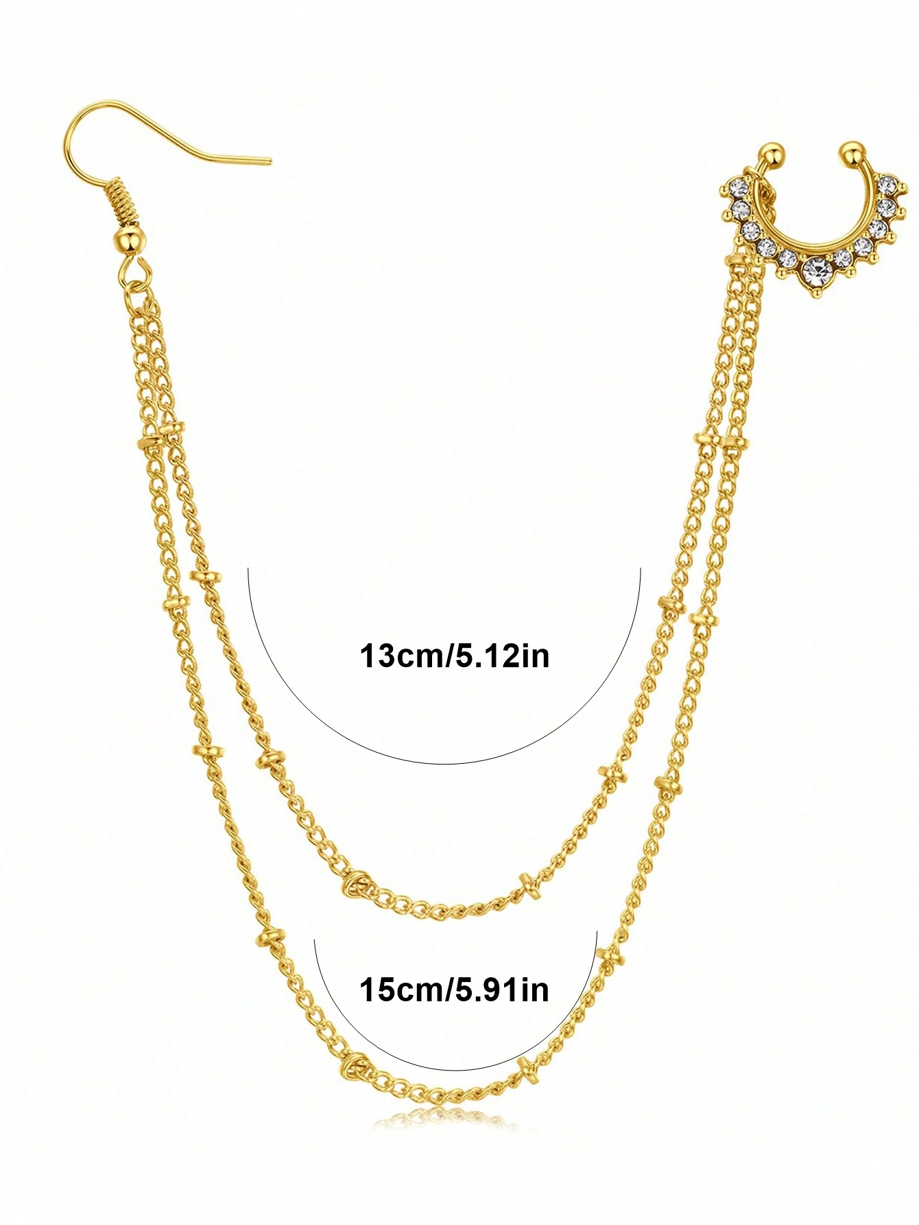 1Pc/Set Yellow Gold Fake Septu - Yellow Body Jewelry 评论和价格