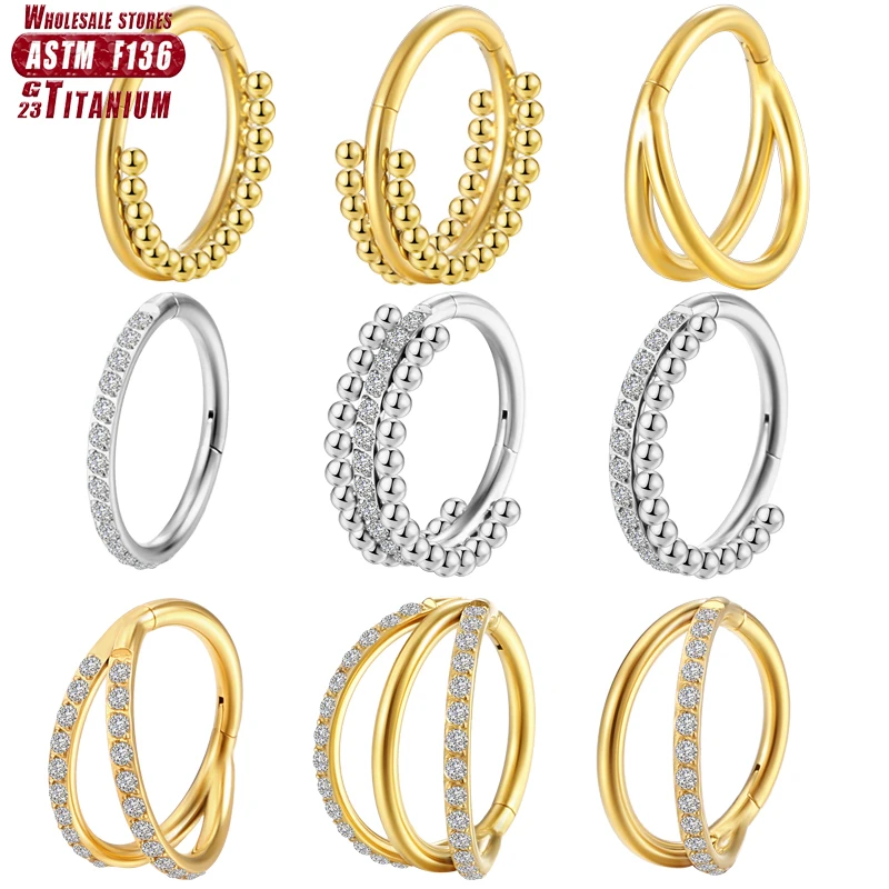 F136 Titanium Nasal septum rin - Septum Clicker Ring 评论和价格