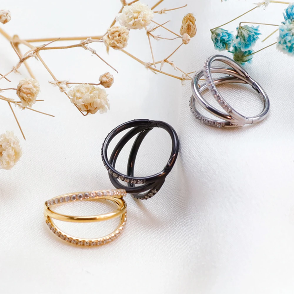 F136 Titanium Nasal septum rin - Septum Clicker Ring 评论和价格