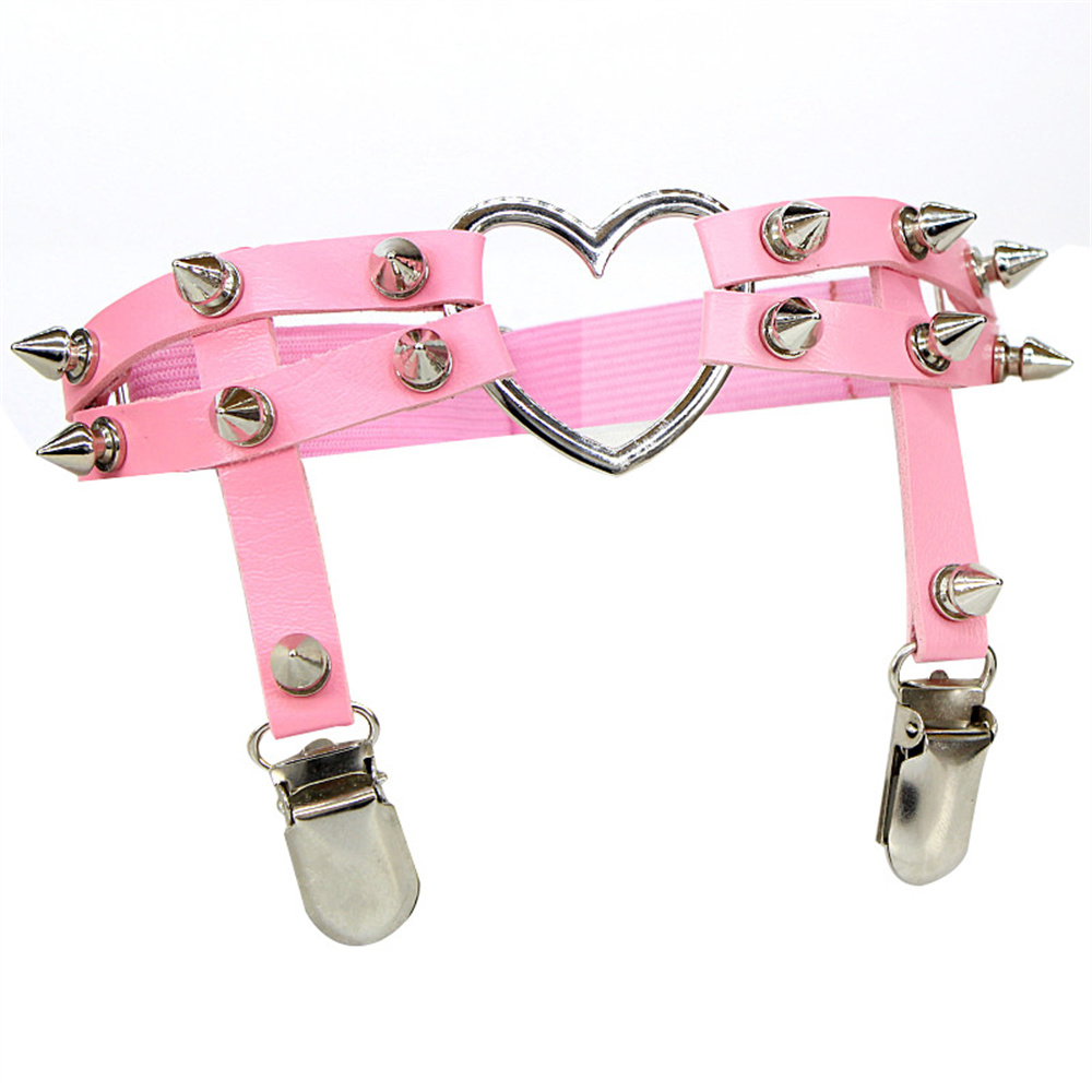 1Pcs Women Punk Goth Heart PU  - Body Jewelry Helix 评论和价格