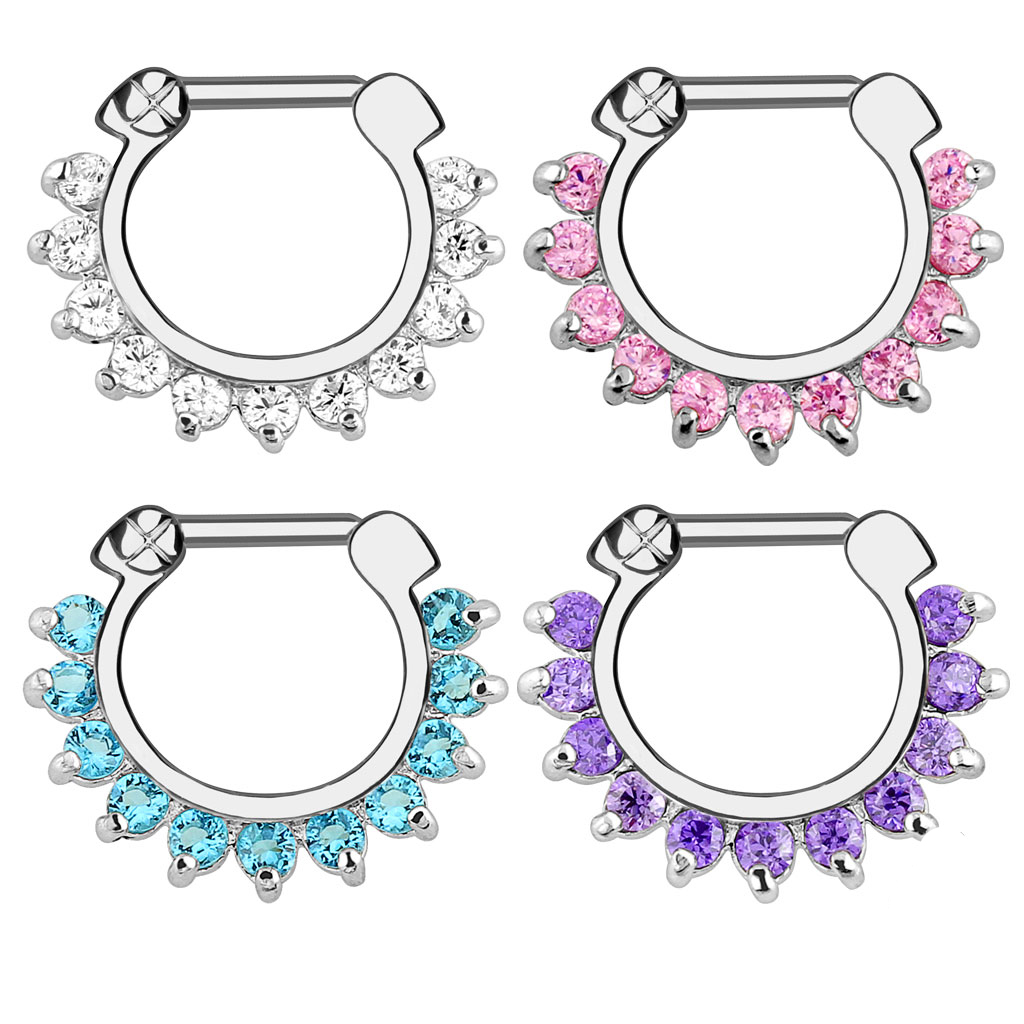 1pcs Hoop Clip On Nose Septum  - Septum Clicker Ring 评论和价格