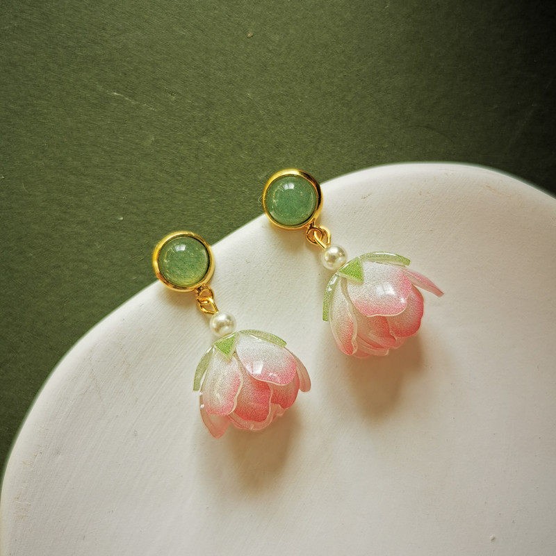 Unique Lotus Flower Drop Earri - Body Jewelry Wholesale 评论和价格