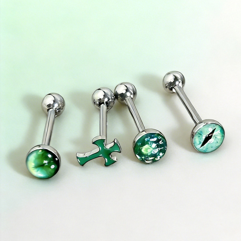 1Pc High-Quality Trendy Green  - Body Jewelry Hot 评论和价格