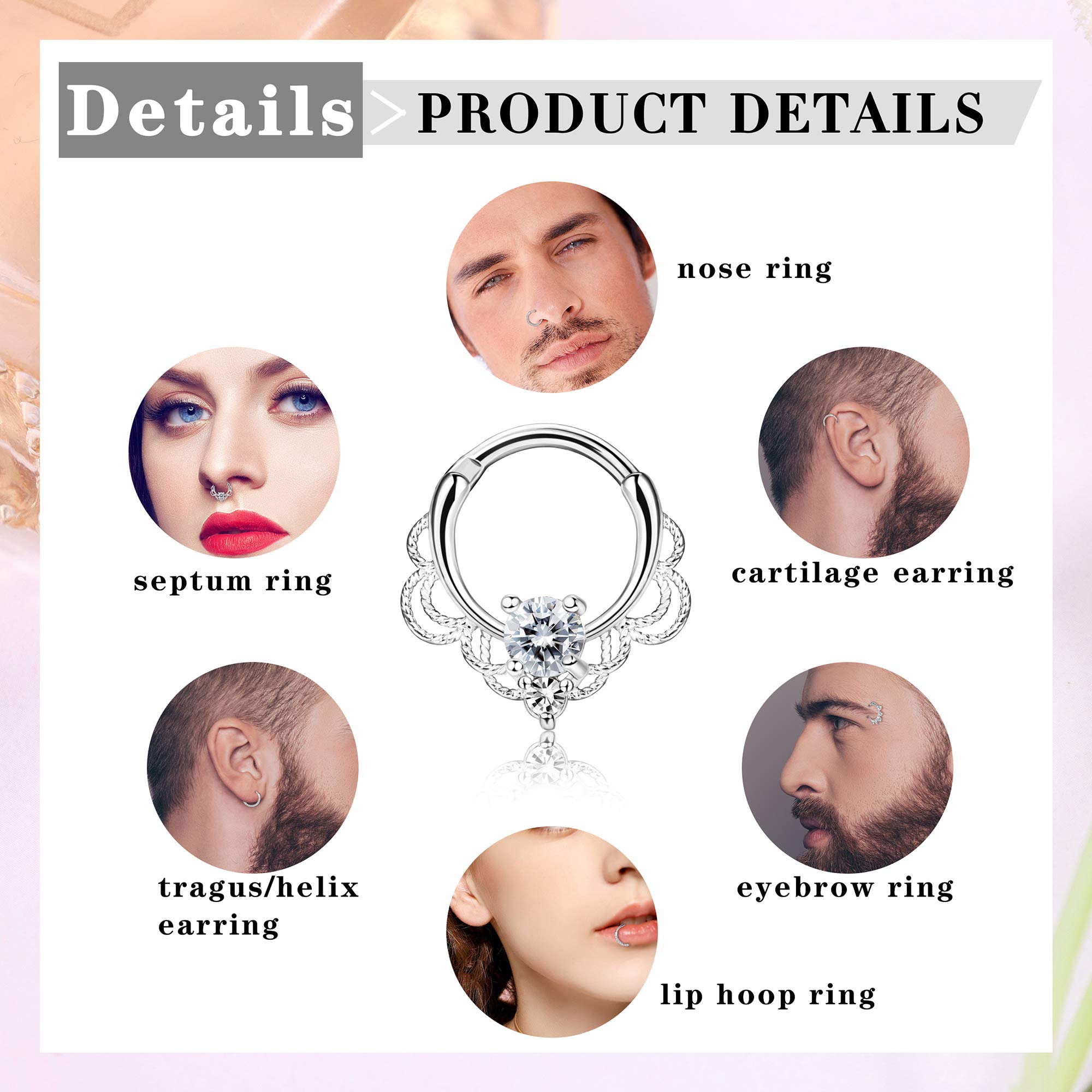 Drperfect 16G Septum Clicker R - Septum Clicker Ring 评论和价格