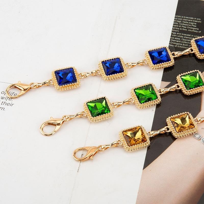 Retro Blue Green Yellow Diamon - Yellow Body Jewelry 评论和价格