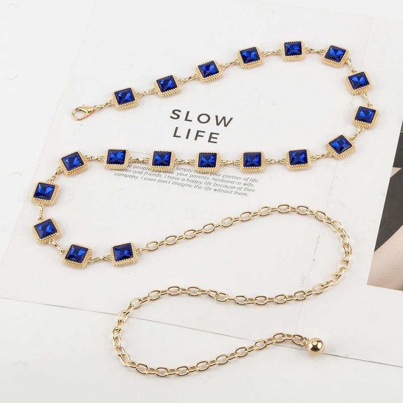 Retro Blue Green Yellow Diamon - Yellow Body Jewelry 评论和价格