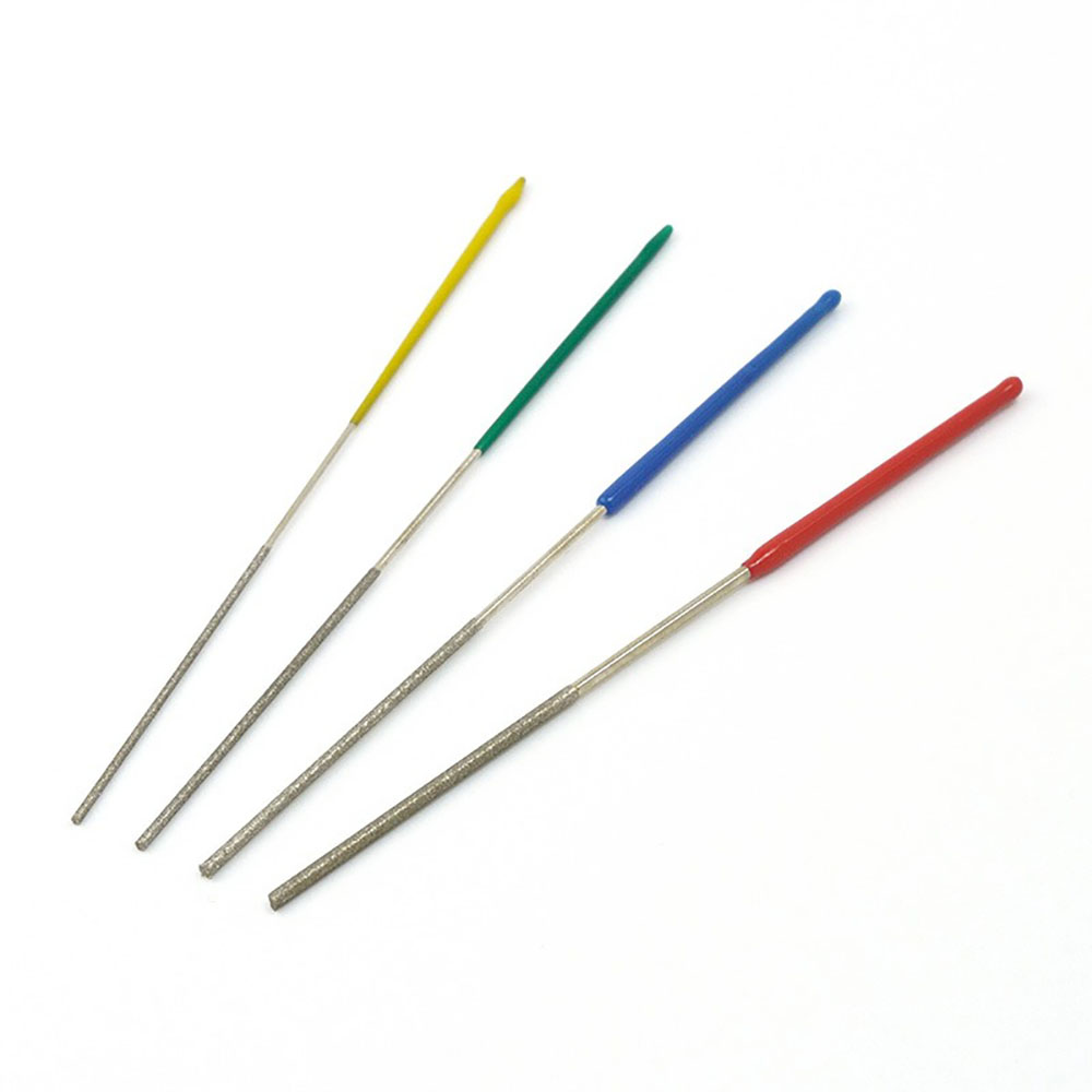 TLD-4 4Pcs Round Diamond File  - Yellow Body Jewelry 评论和价格